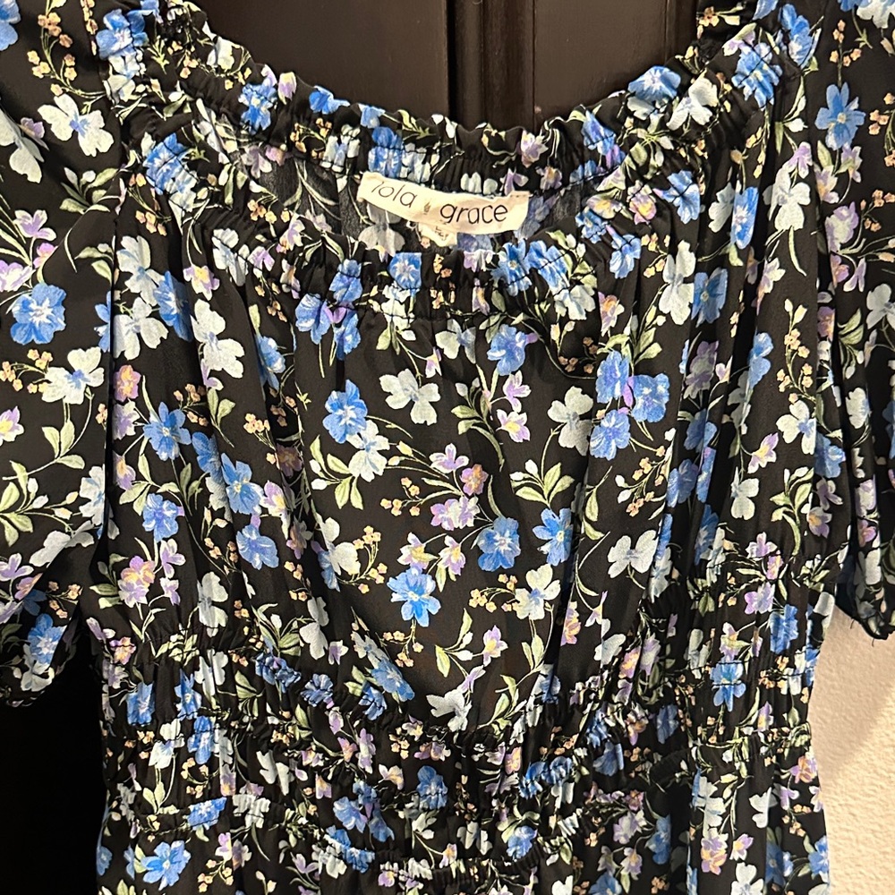 Lola Grace Black Floral Dress